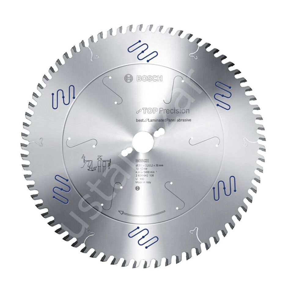 Bosch - Best Serisi Hassas Kesim Aşındırıcı Kaplamalı Lamine Panel için Daire Testere Bıçağı 350*30 mm 72 Diş 2608642108