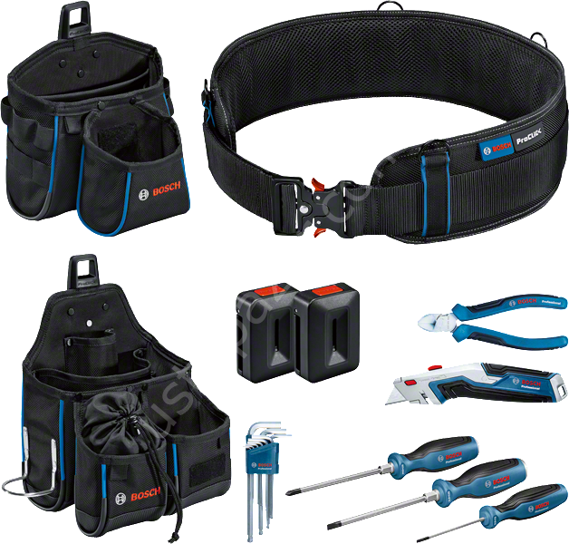 Bosch Profesyonel El Aleti Seti 6 Parça + Çanta ve Kemer Seti 1600A02H5C