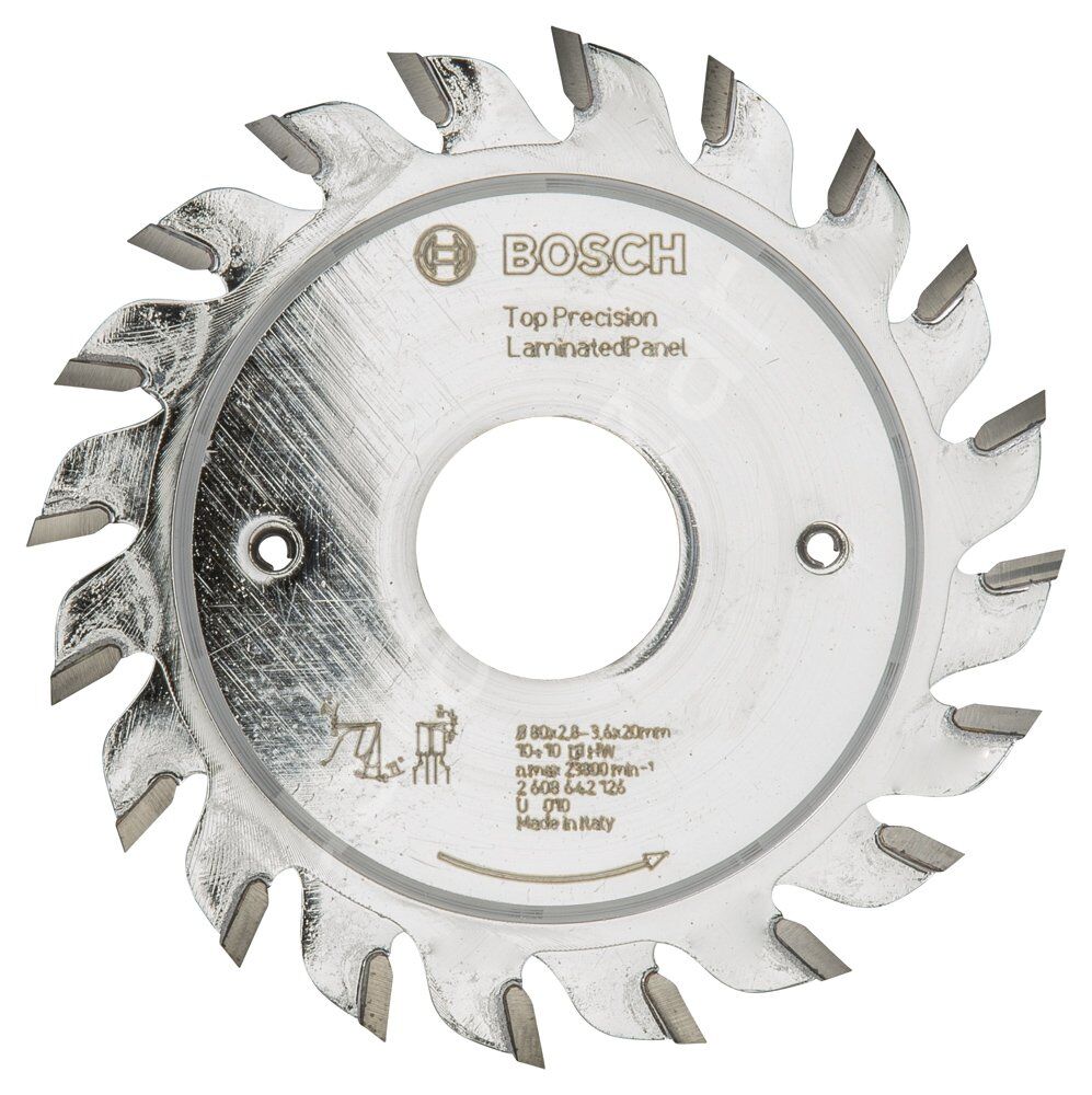 Bosch - Best Serisi Hassas Kesim Lamine Panel için Ön Çizme Bıçağı 80*20 mm 10+10 Diş 2608642126