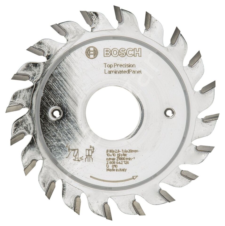 Bosch - Best Serisi Hassas Kesim Lamine Panel için Ön Çizme Bıçağı 80*20 mm 10+10 Diş 2608642126