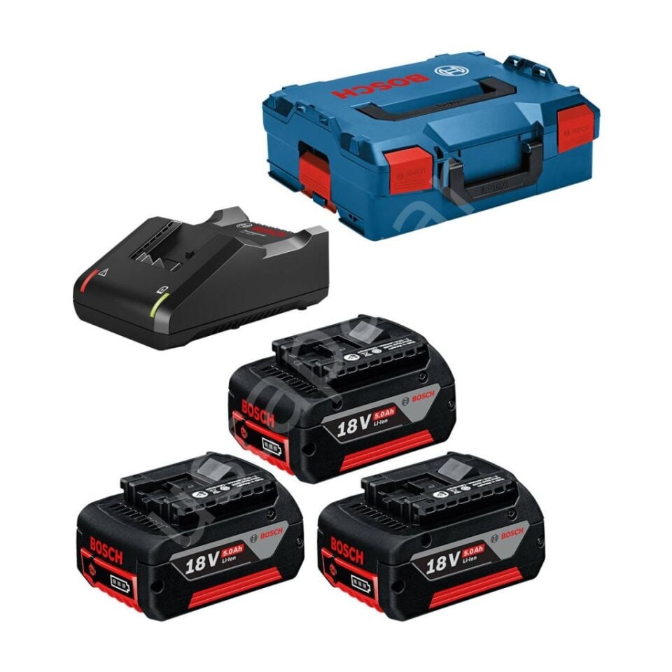 Bosch Professional Gba 18V 5,0AH  Başlangıç Seti L-Boxx 3 x 5,0Ah & GAL 18-40 CV Şarj Cihazı 060195990L3T