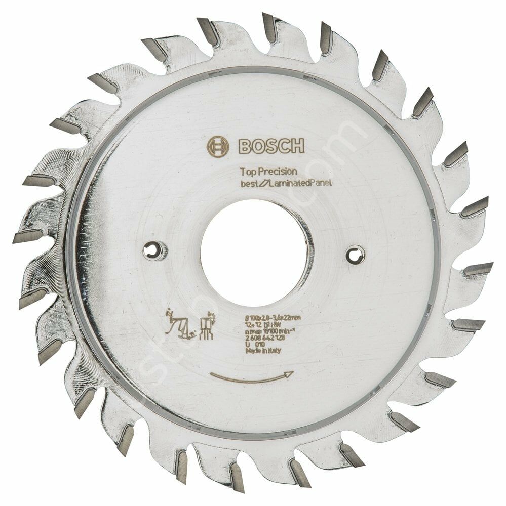 Bosch - Best Serisi Hassas Kesim Lamine Panel için Ön Çizme Bıçağı 100*22 mm 12+12 Diş 2608642128