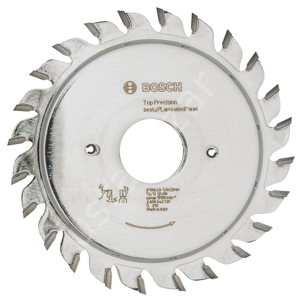 Bosch - Best Serisi Hassas Kesim Lamine Panel için Ön Çizme Bıçağı 100*22 mm 12+12 Diş 2608642128