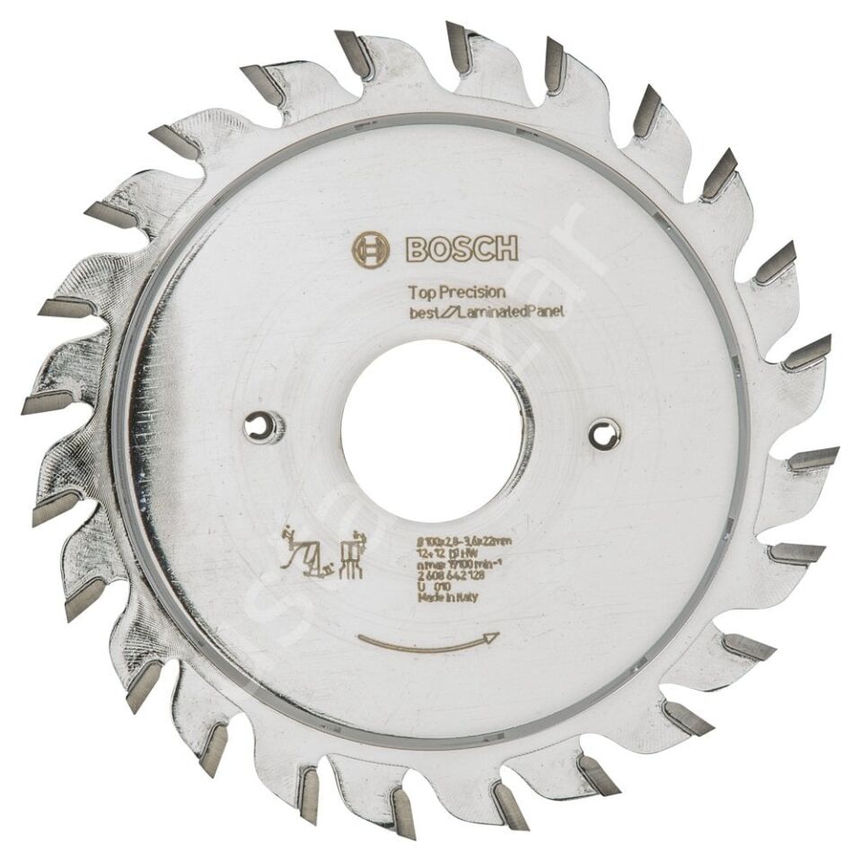 Bosch - Best Serisi Hassas Kesim Lamine Panel için Ön Çizme Bıçağı 100*22 mm 12+12 Diş 2608642128