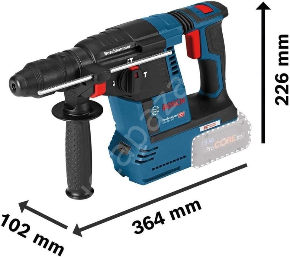 Bosch Professional GBH 18V-26 8 Amper Tek Akülü Kırıcı Delici 0615990M3N