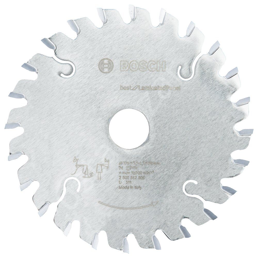 Bosch - Best Serisi Lamine Panel için Konik Ön Çizme Bıçağı 125*20 mm 24 Diş 2608642609