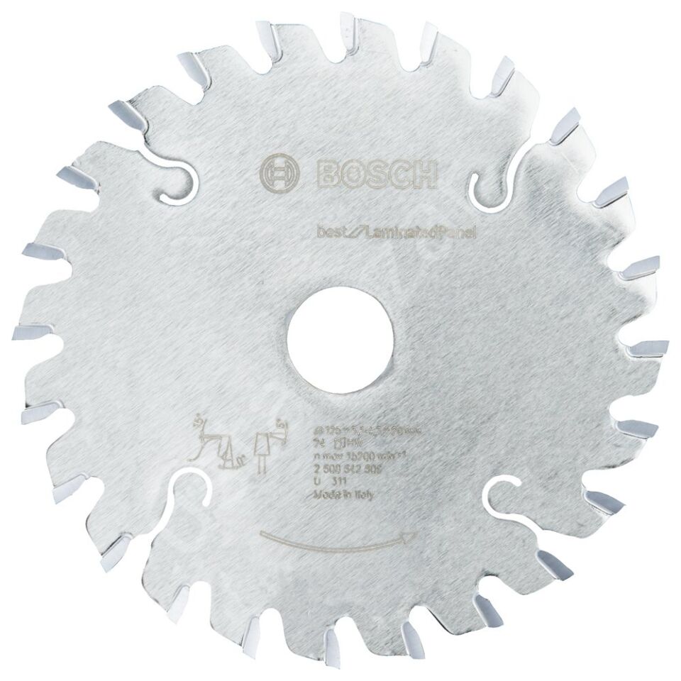 Bosch - Best Serisi Lamine Panel için Konik Ön Çizme Bıçağı 125*20 mm 24 Diş 2608642609