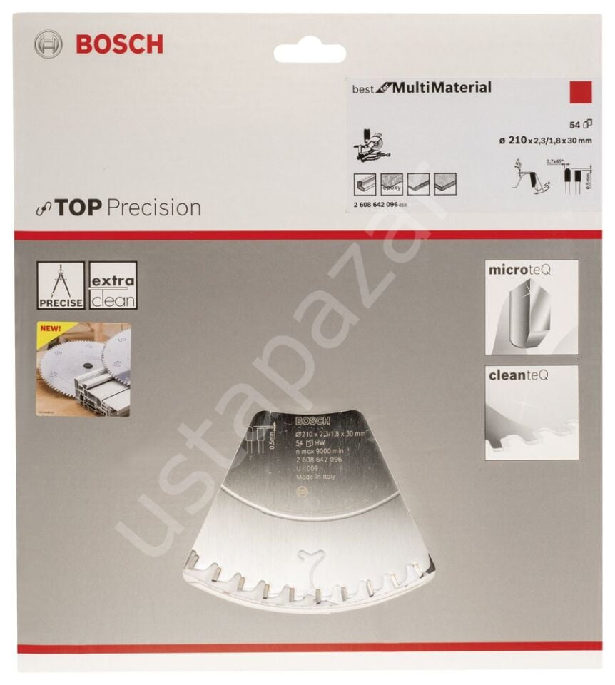 Bosch - Best Serisi Hassas Kesim Çoklu Malzeme için Daire Testere Bıçağı 210*30 mm 54 Diş 2608642096