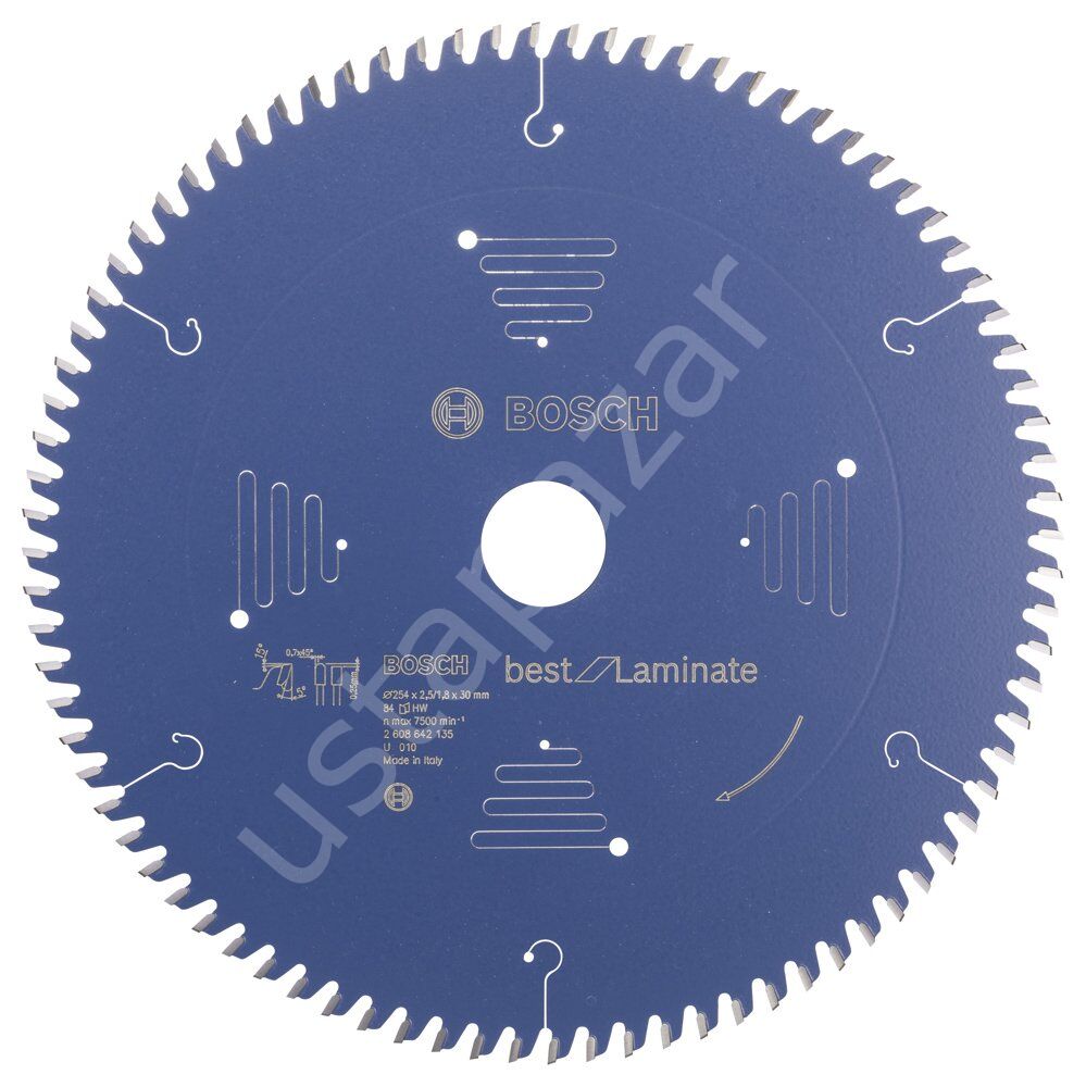 Bosch - Best Serisi Laminant için Daire Testere Bıçağı 254*30 mm 84 Diş 2608642135