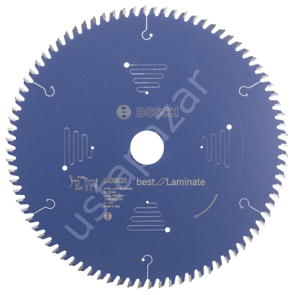 Bosch - Best Serisi Laminant için Daire Testere Bıçağı 254*30 mm 84 Diş 2608642135