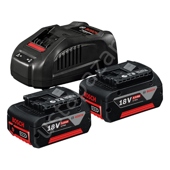 Bosch Profesyonel GAL 1880 CV Şarj Cihazı + 2 x GBA 18 V 5 Ah Yedek Akü 1600A00B8J
