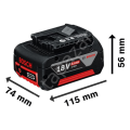Bosch Profesyonel GAL 1880 CV Şarj Cihazı + 2 x GBA 18 V 5 Ah Yedek Akü 1600A00B8J