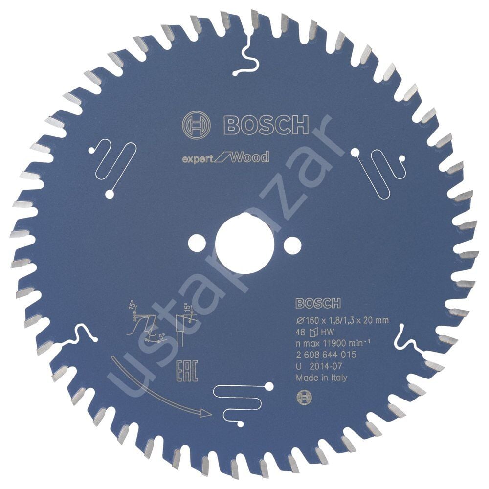 Bosch - Expert Serisi Ahşap için Daire Testere Bıçağı 160*20 mm 48 Diş 2608644015