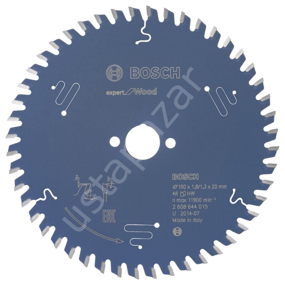 Bosch - Expert Serisi Ahşap için Daire Testere Bıçağı 160*20 mm 48 Diş 2608644015