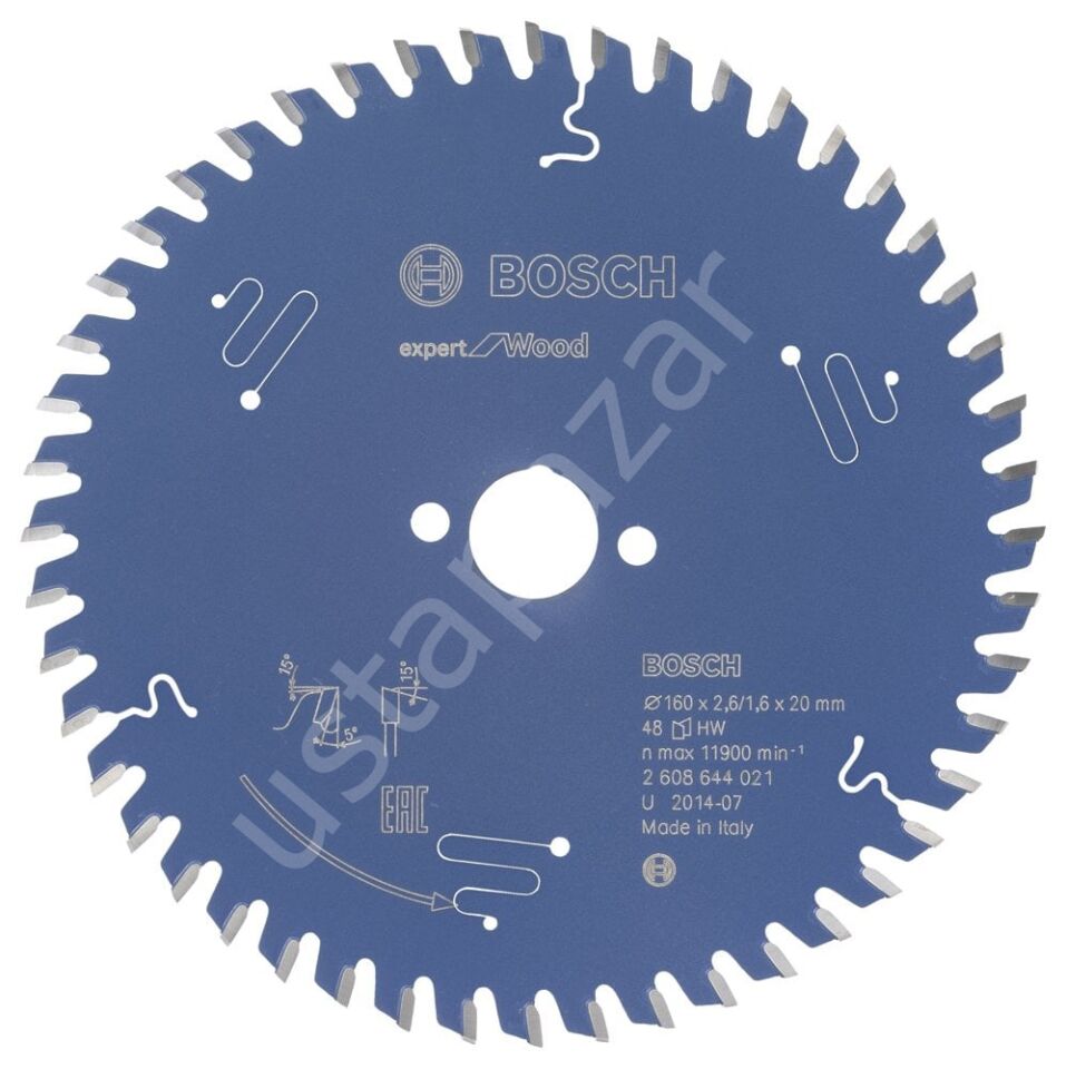 Bosch - Expert Serisi Ahşap için Daire Testere Bıçağı 160*20 mm 48 Diş 2608644021