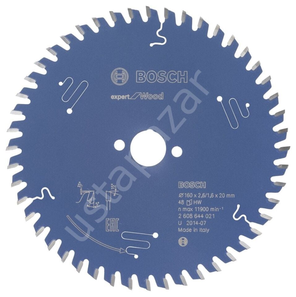 Bosch - Expert Serisi Ahşap için Daire Testere Bıçağı 160*20 mm 48 Diş 2608644021