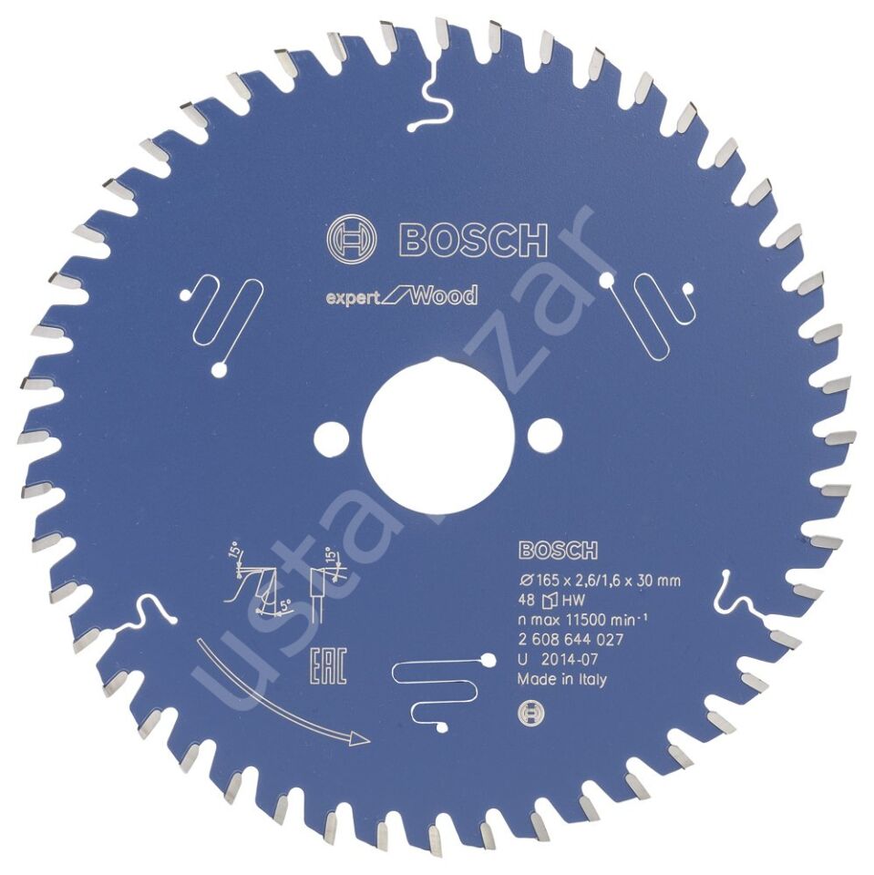 Bosch - Expert Serisi Ahşap için Daire Testere Bıçağı 165*30 mm 48 Diş 2608644027