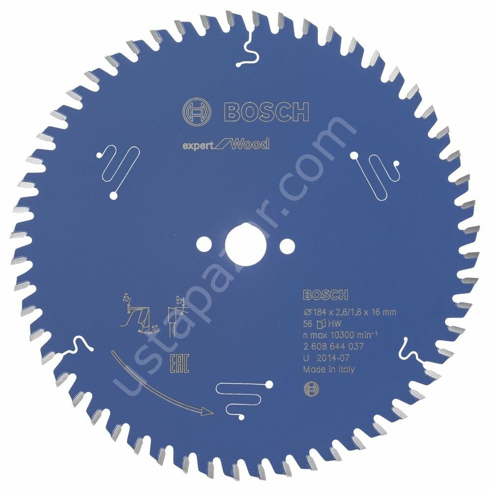Bosch - Expert Serisi Ahşap için Daire Testere Bıçağı 184*16 mm 56 Diş 2608644037