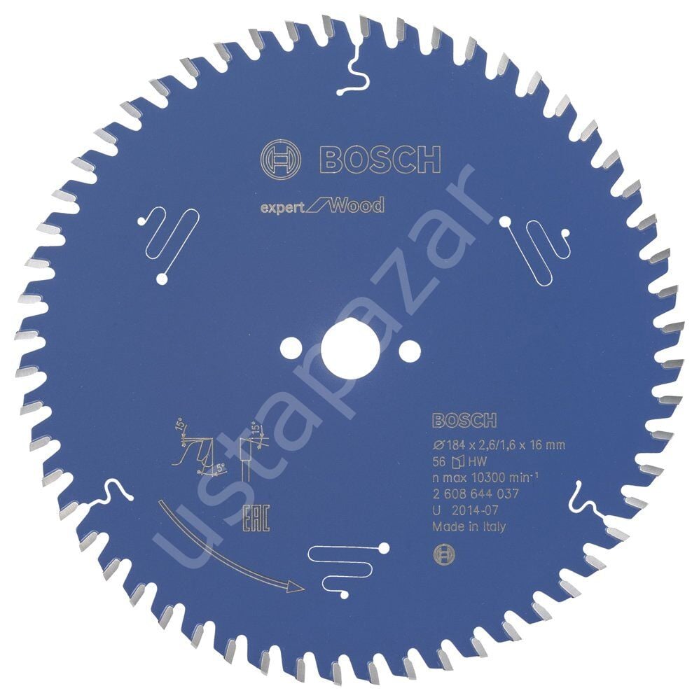 Bosch - Expert Serisi Ahşap için Daire Testere Bıçağı 184*16 mm 56 Diş 2608644037