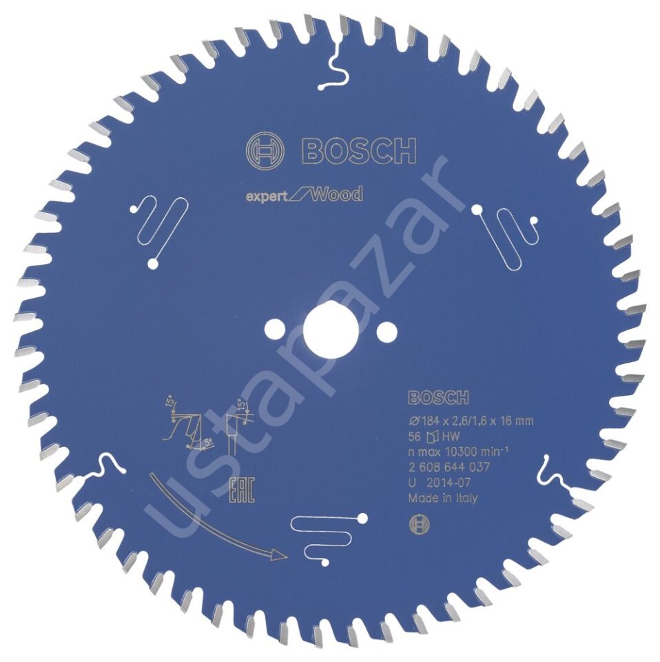 Bosch - Expert Serisi Ahşap için Daire Testere Bıçağı 184*16 mm 56 Diş 2608644037