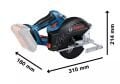 Bosch Professional GKM 18V-50 5 Ah Çift Akülü Daire Testere 06016B8002