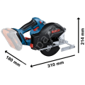 Bosch Professional GKM 18V-50 5 Ah Çift Akülü Daire Testere 06016B8002