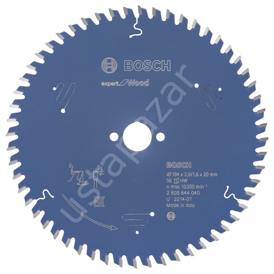 Bosch - Expert Serisi Ahşap için Daire Testere Bıçağı 184*20 mm 56 Diş 2608644040