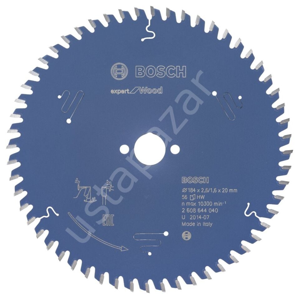 Bosch - Expert Serisi Ahşap için Daire Testere Bıçağı 184*20 mm 56 Diş 2608644040