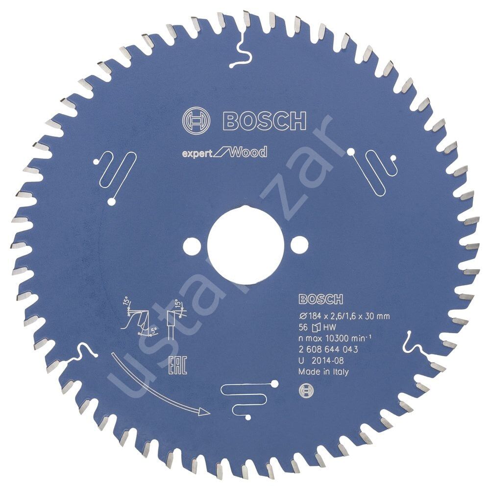 Bosch - Expert Serisi Ahşap için Daire Testere Bıçağı 184*30 mm 56 Diş 2608644043