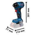 Bosch Professional GDR 18V-220 C Solo Darbeli Somun Sıkma Makinesi (Akü ve Şarj Cihazı Dahil Değil) - 06019L6000