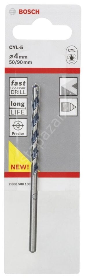 Bosch - cyl-5 Serisi, Blue Granite Turbo Beton Matkap Ucu, 4*90 mm 2608588138