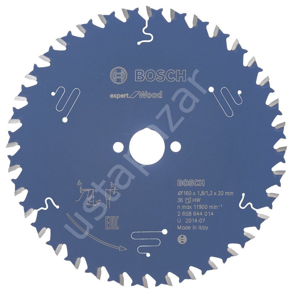 Bosch - Expert Serisi Ahşap için Daire Testere Bıçağı 160*20 mm 36 Diş 2608644014