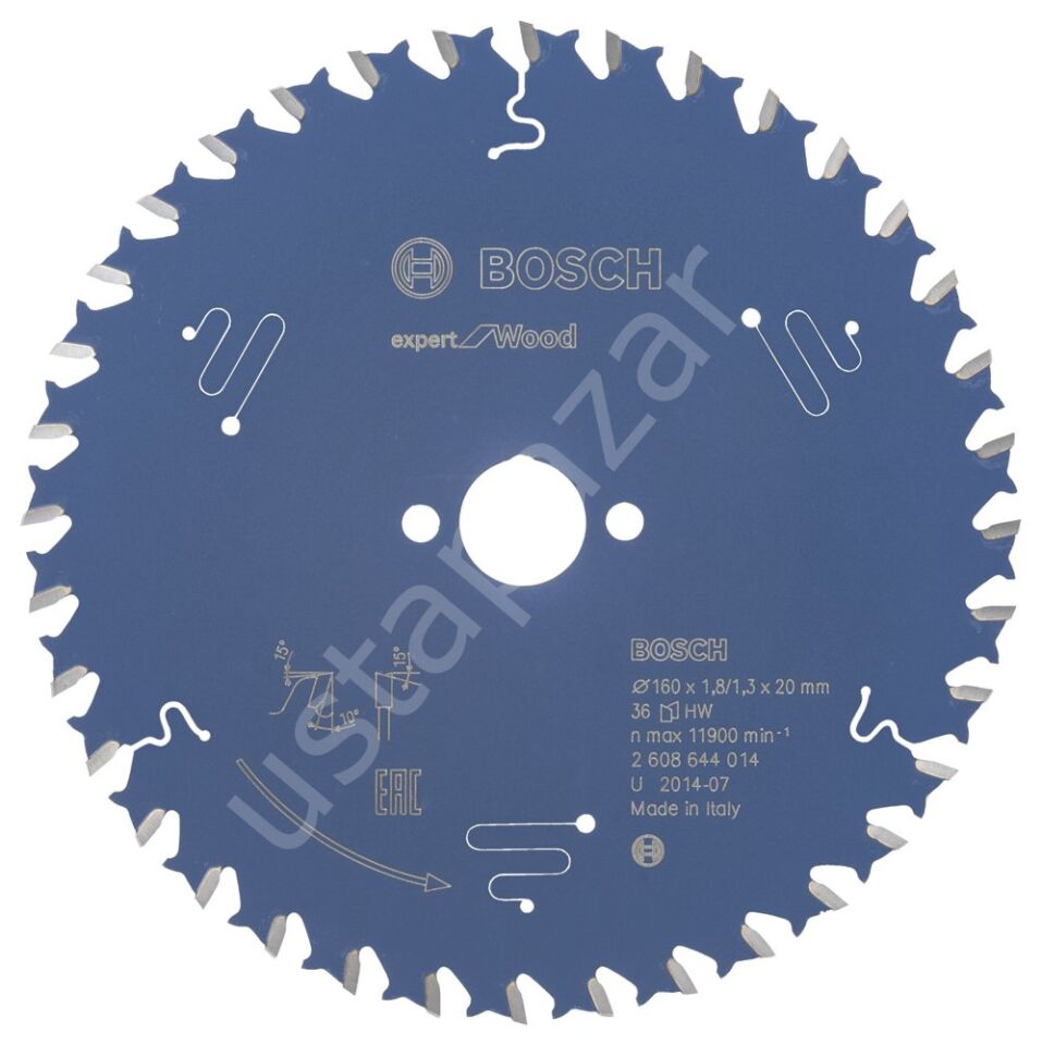 Bosch - Expert Serisi Ahşap için Daire Testere Bıçağı 160*20 mm 36 Diş 2608644014