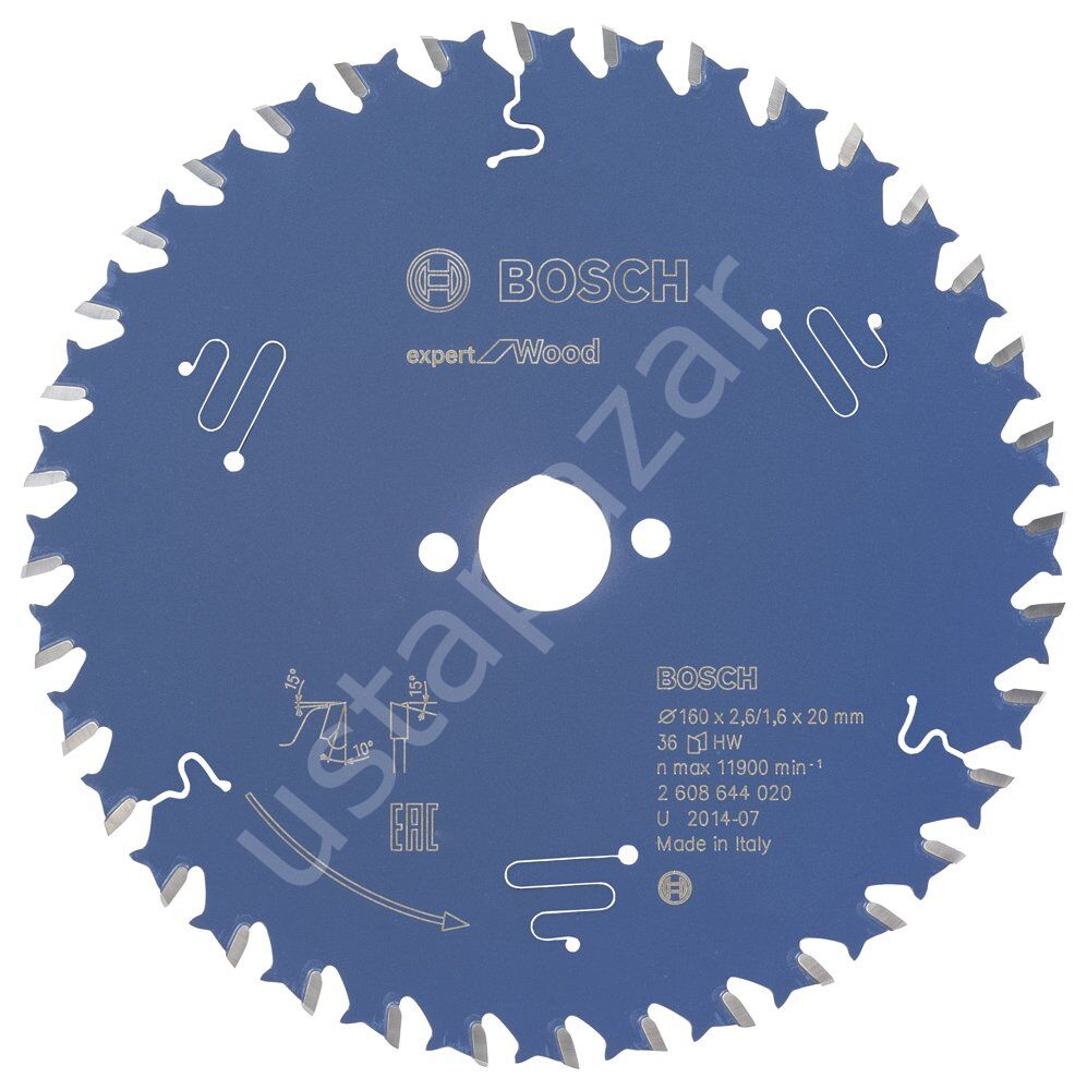 Bosch - Expert Serisi Ahşap için Daire Testere Bıçağı 160*20 mm 36 Diş 2608644020