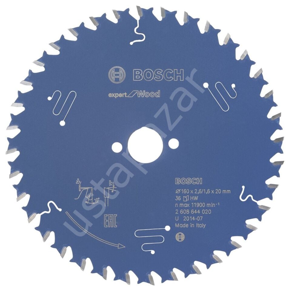 Bosch - Expert Serisi Ahşap için Daire Testere Bıçağı 160*20 mm 36 Diş 2608644020