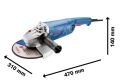Bosch Professional GWS 2000-230 P Büyük Taşlama Makinesi