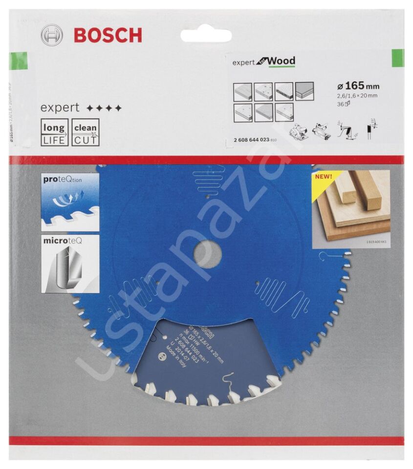 Bosch - Expert Serisi Ahşap için Daire Testere Bıçağı 165*20 mm 36 Diş 2608644023