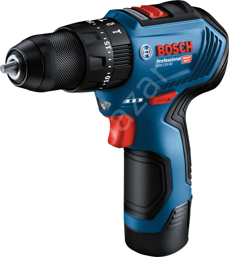 Bosch Professional GSB 12V-30 +39 parça vidalama setiAkülü Darbeli Delme Vidalama Makinesi 06019G9101