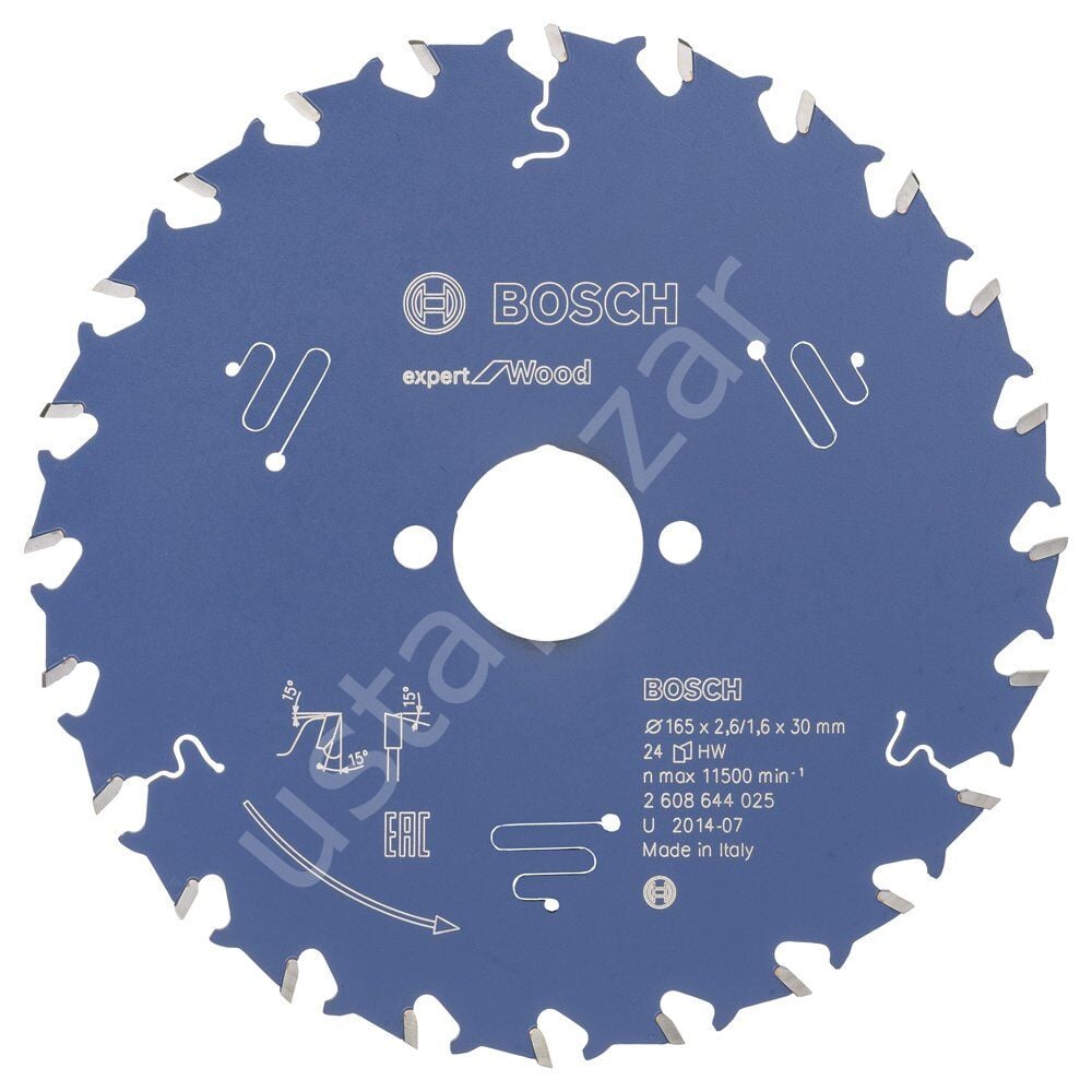 Bosch - Expert Serisi Ahşap için Daire Testere Bıçağı 165*30 mm 24 Diş 2608644025