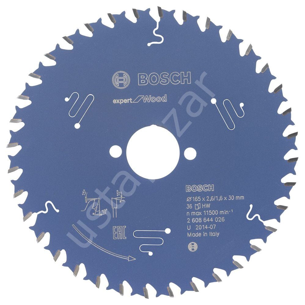 Bosch - Expert Serisi Ahşap için Daire Testere Bıçağı 165*30 mm 36 Diş 2608644026