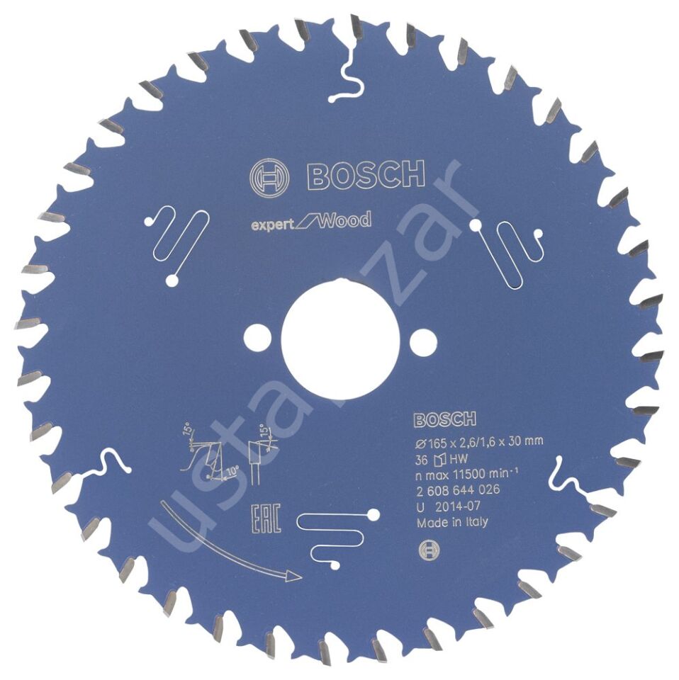 Bosch - Expert Serisi Ahşap için Daire Testere Bıçağı 165*30 mm 36 Diş 2608644026