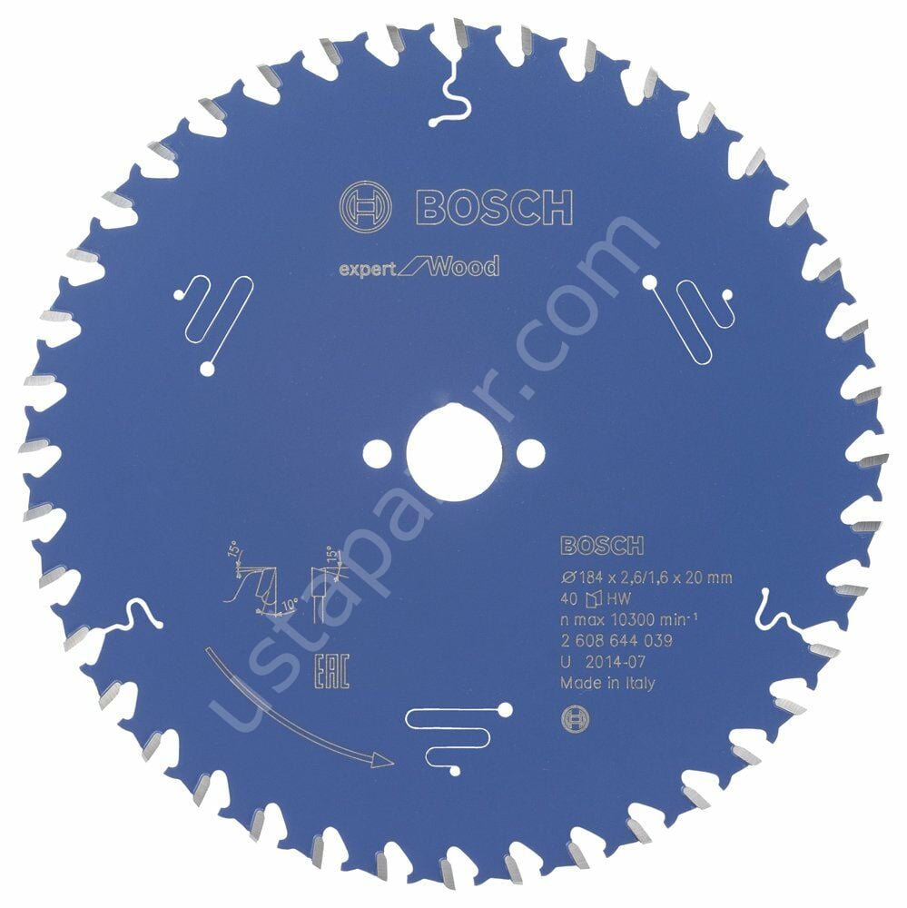 Bosch - Expert Serisi Ahşap için Daire Testere Bıçağı 184*20 mm 40 Diş 2608644039