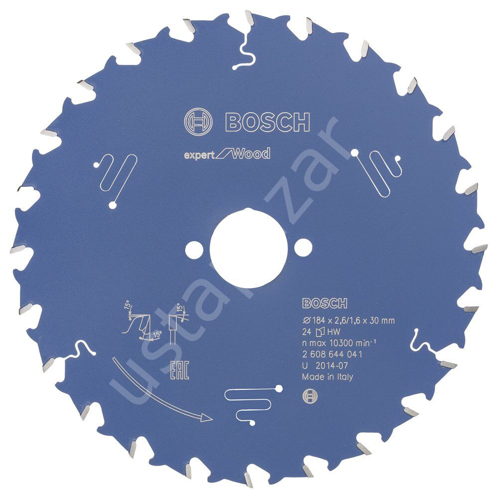 Bosch - Expert Serisi Ahşap için Daire Testere Bıçağı 184*30 mm 24 Diş 2608644041