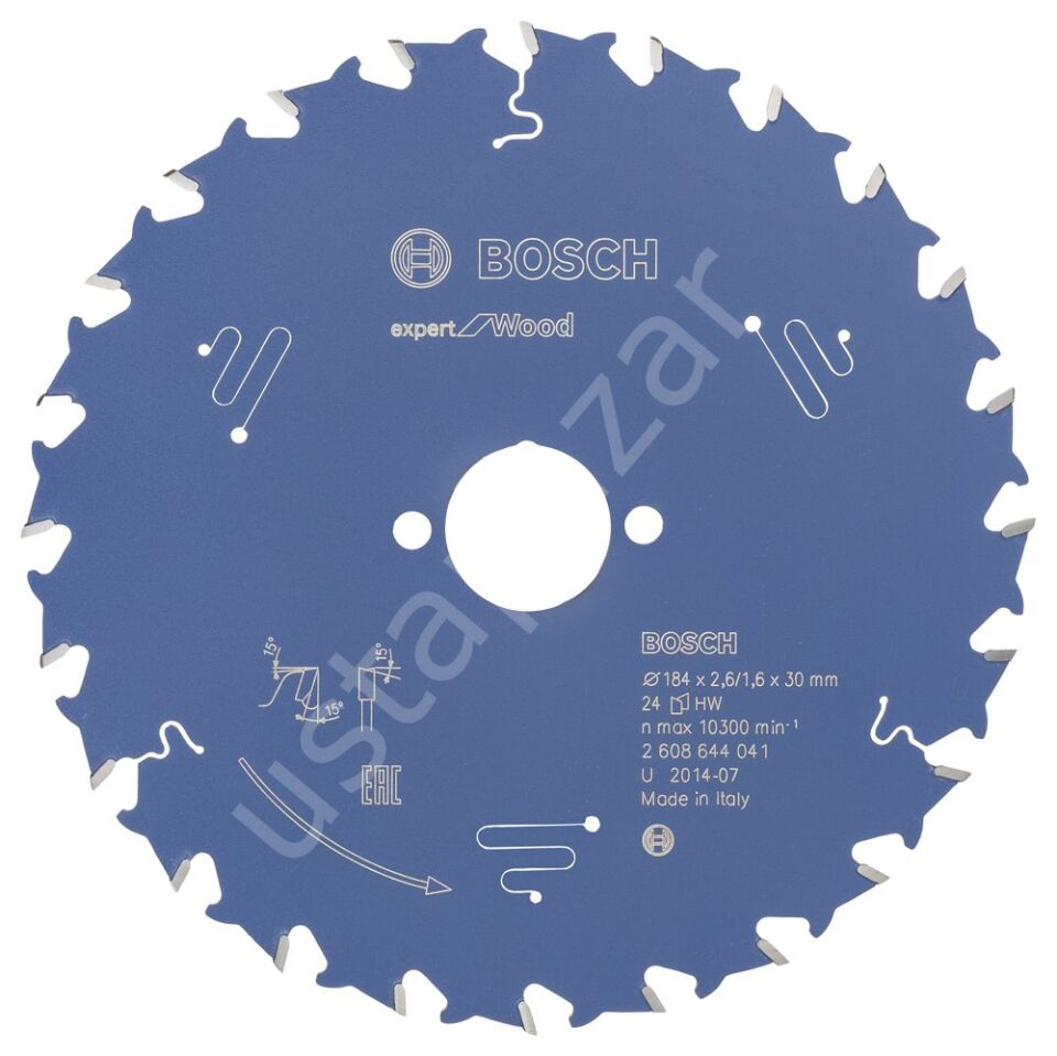 Bosch - Expert Serisi Ahşap için Daire Testere Bıçağı 184*30 mm 24 Diş 2608644041