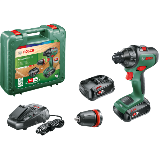 Bosch AdvancedDrill 18 Tek Akülü Delme Vidalama Makinesi 18V (1 x 2,5 Ah) + Şarj Cihazı AL 1830 CV 06039B5006