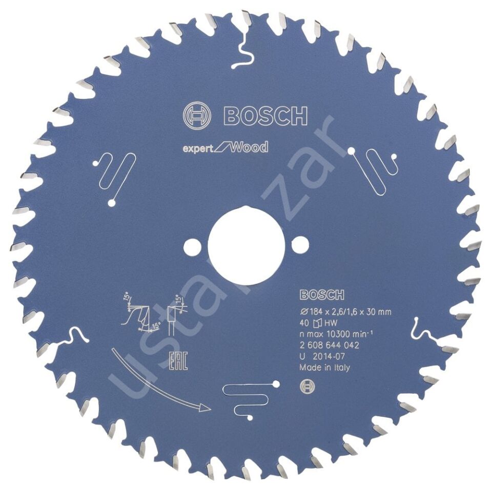 Bosch - Expert Serisi Ahşap için Daire Testere Bıçağı 184*30 mm 40 Diş 2608644042