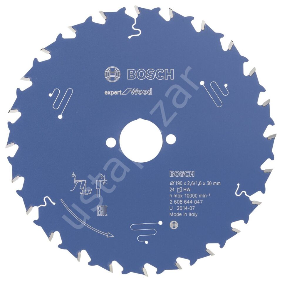 Bosch - Expert Serisi Ahşap için Daire Testere Bıçağı 190*30 mm 24 Diş 2608644047