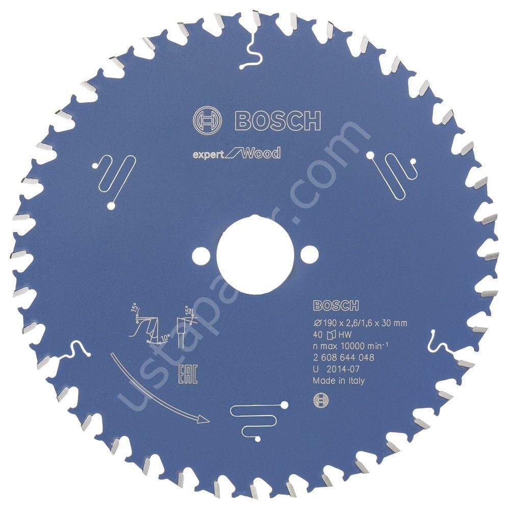 Bosch - Expert Serisi Ahşap için Daire Testere Bıçağı 190*30 mm 40 Diş 2608644048
