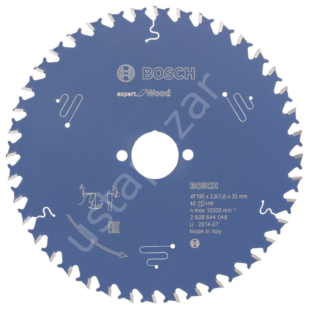 Bosch - Expert Serisi Ahşap için Daire Testere Bıçağı 190*30 mm 40 Diş 2608644048