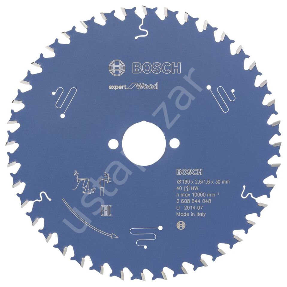 Bosch - Expert Serisi Ahşap için Daire Testere Bıçağı 190*30 mm 40 Diş 2608644048